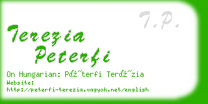 terezia peterfi business card